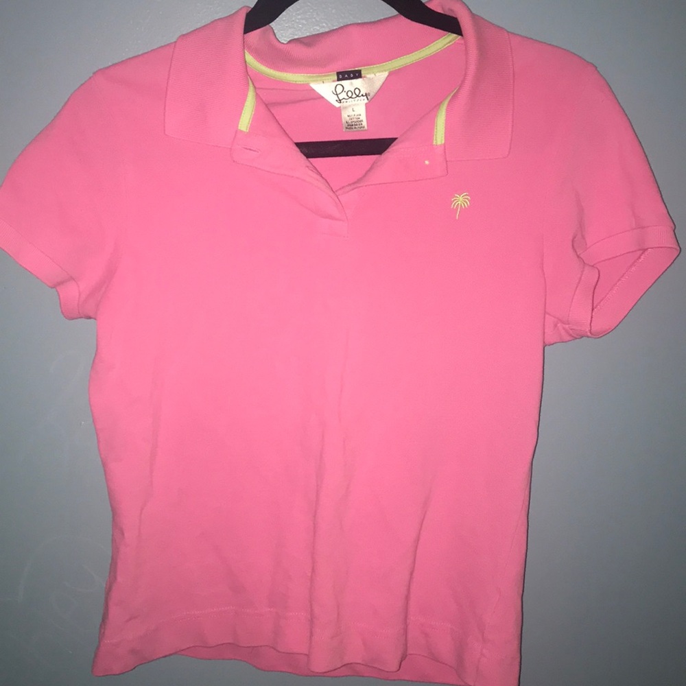 Pink Polo Top//Lilly Pulitzer